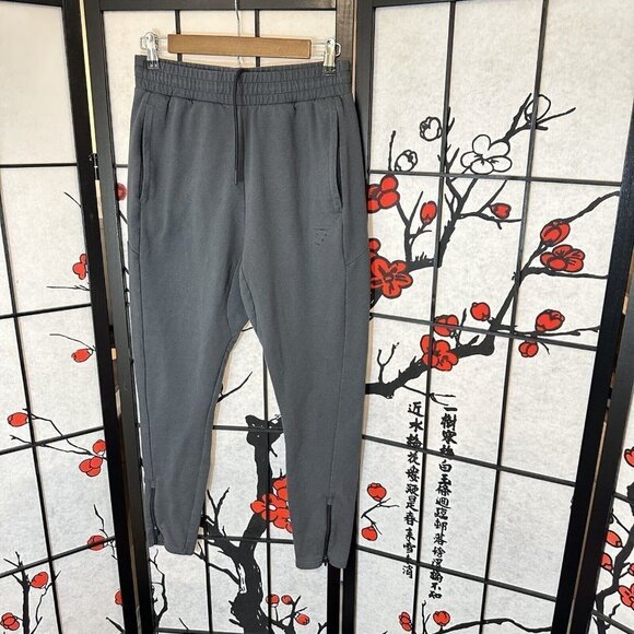 Gymshark Pants Mens S Gray Jogger Drawstring Zip Pockets Blend Ankle Zipper - Picture 6 of 6